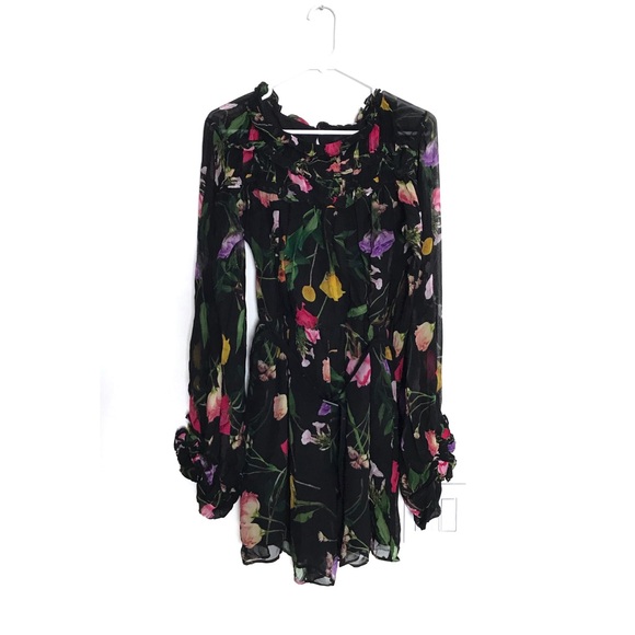 Ted Baker Brookii Ruffled Blouson Sleeve Romper Sz 2 NWT - Picture 6 of 9